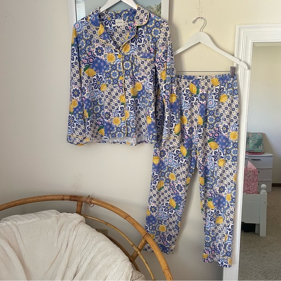 Bed Head PJs Majolica Long Sleeve Top & Pants Jersey Knit Pajama Matching Set - Picture 2 of 7